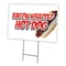 Signmission Bacon Wrapped Hot Dog Yard & Stake outdoor plastic coroplast window, C-1824 Bacon Wrapped Hot Dog C-1824 Bacon Wrapped Hot Dog - alternate 1